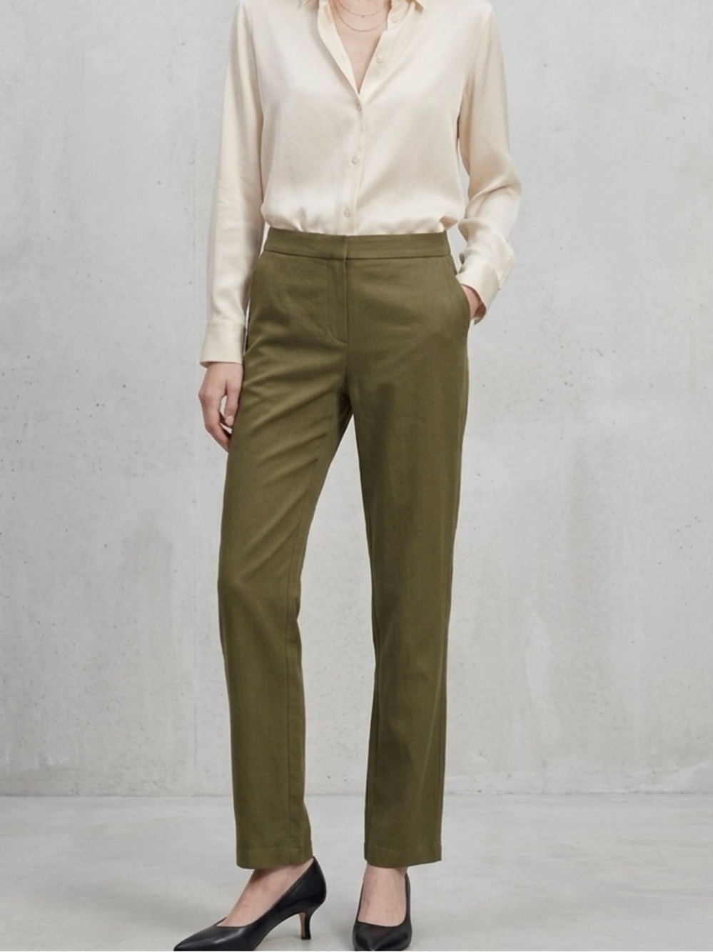 The Kooples Olive Straight Leg Trousers Size 36 EU